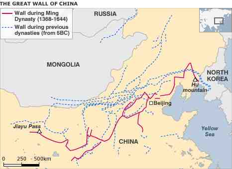 466x340 How Long Is The Great Wall China Mike's Great Wall Of China
