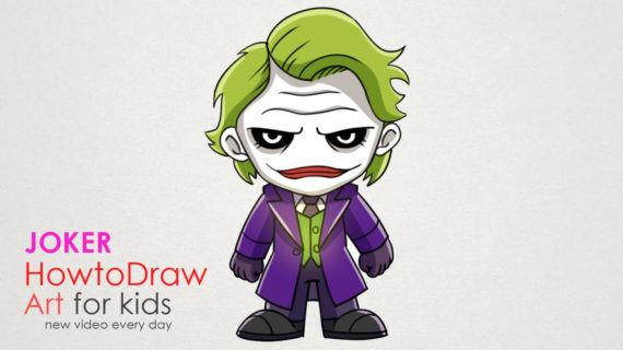 570x320 Joker Cartoon Drawing How To Draw Joker Chibi Step By Step Drawing