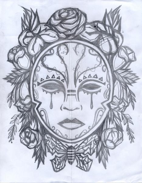 467x600 A Mask To Hide The Truth Drawing