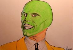 236x162 The Mask Jim Carrey Digital Drawing Instant By Gyedavidartshop
