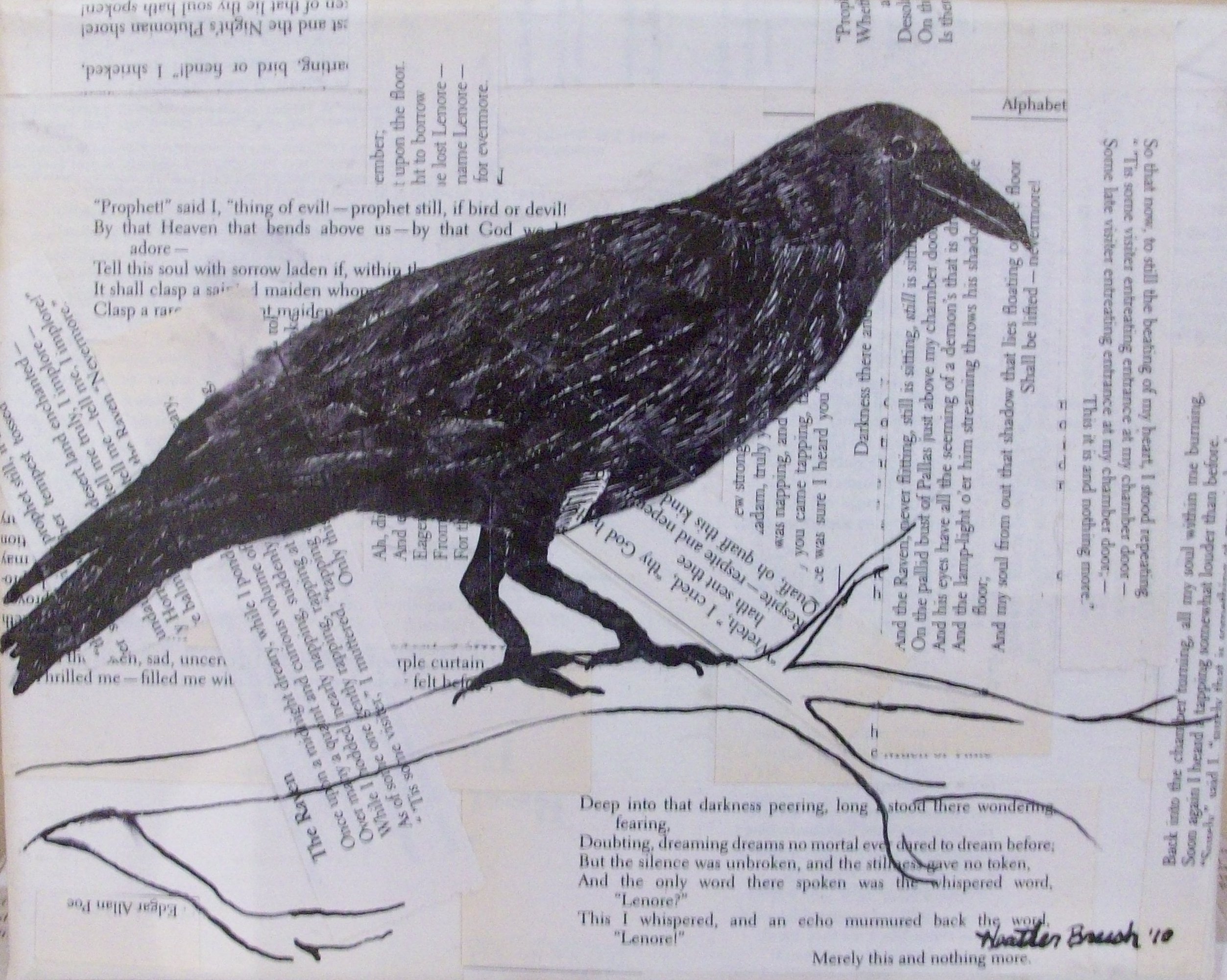2505x2001 The Raven Brushstrokes