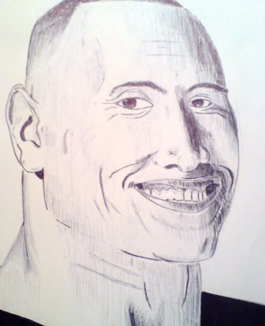 522x642 I Drew A Picture Of Dwayne The Rock Johnson Today