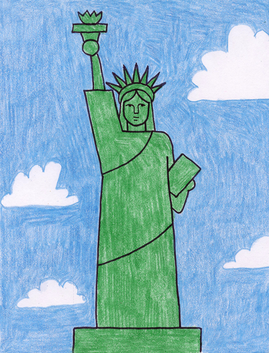 534x700 Easy Statue Of Liberty Tutorial