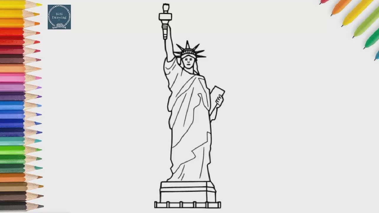 1280x720 How To Draw The Statue Of Liberty