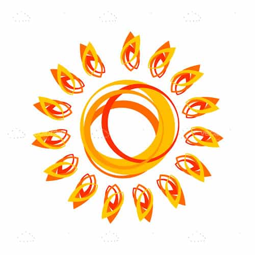 500x500 Abstract Sun Drawing