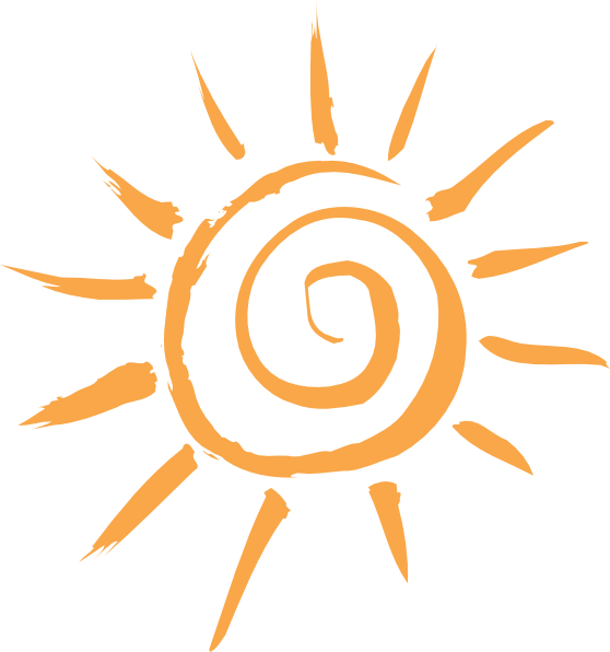 558x596 Simple Sun Motif Clip Art