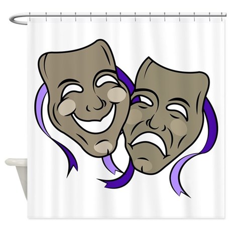 460x460 Theatre Masks Shower Curtains Cafepress