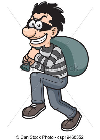 337x470 Vector Illustration Of Cartoon Thief Clipart Vector