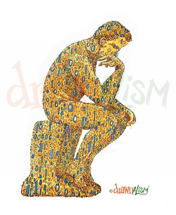 593x726 Digital Thinker Drawing Knowledge