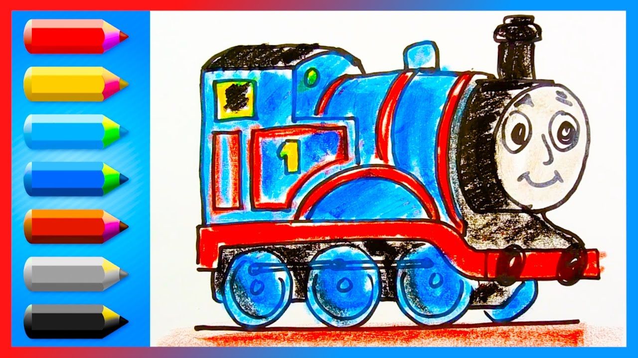 1280x720 How To Draw Thomas The Tank Engine Drawing And Colors Learning