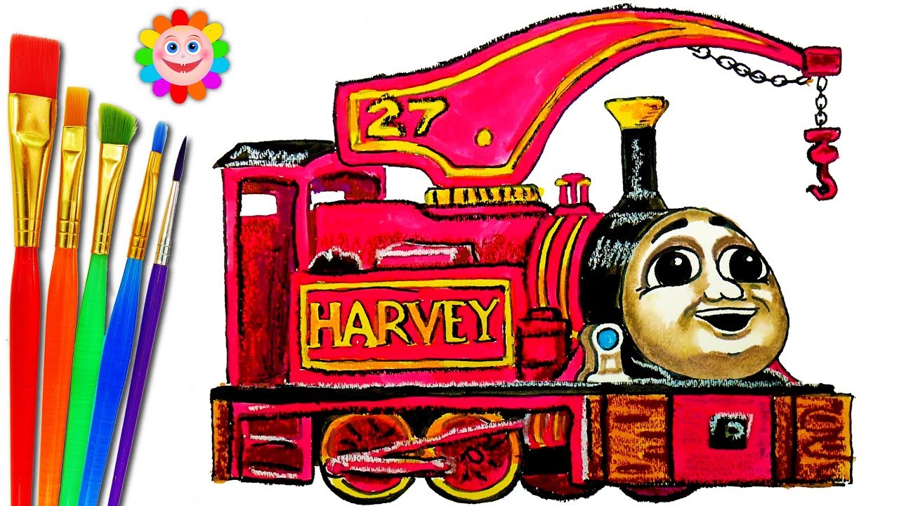 1280x720 How To Draw Thomas And Friends Harvey To The Rescue Train Drawing