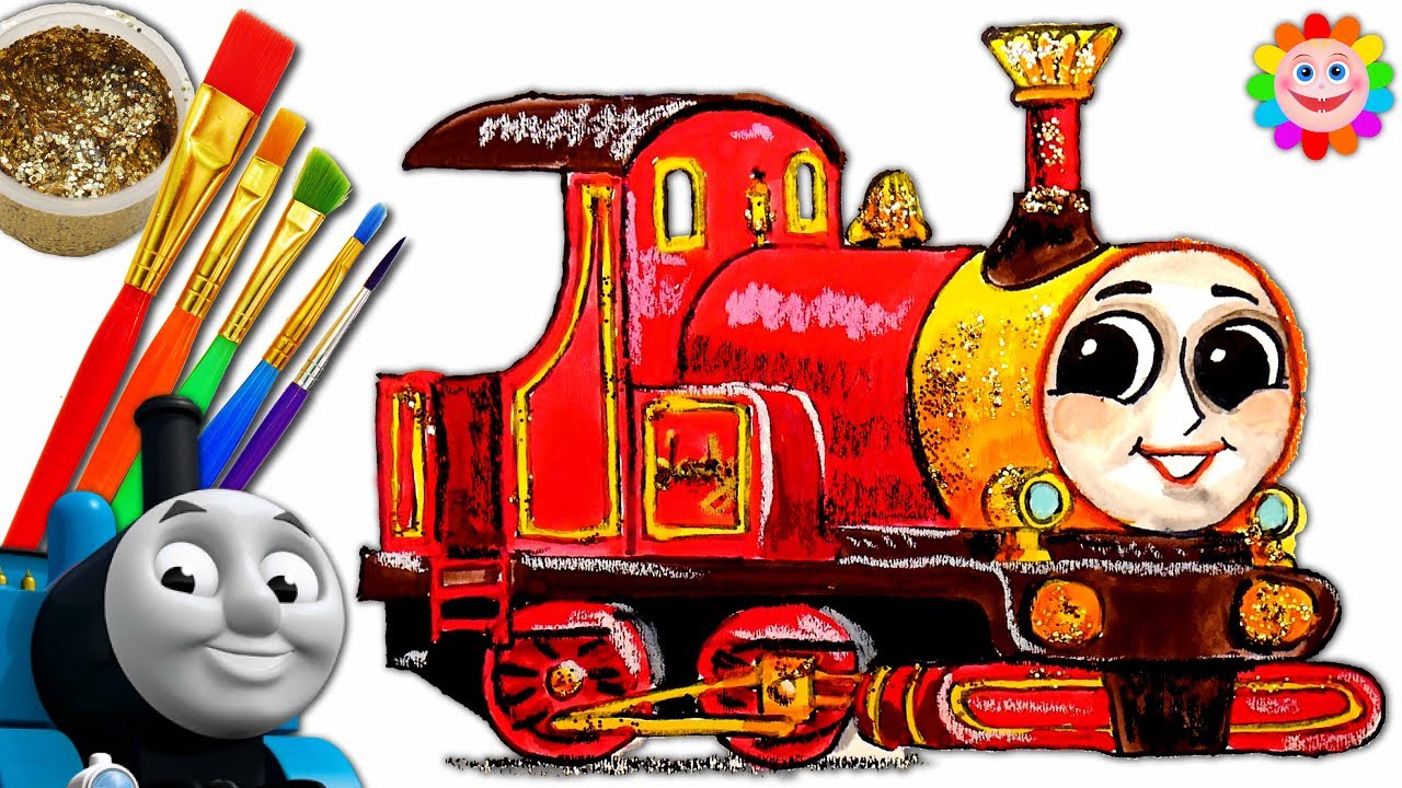 1280x720 How To Draw Thomas And Friends Trains For Children Video Lady