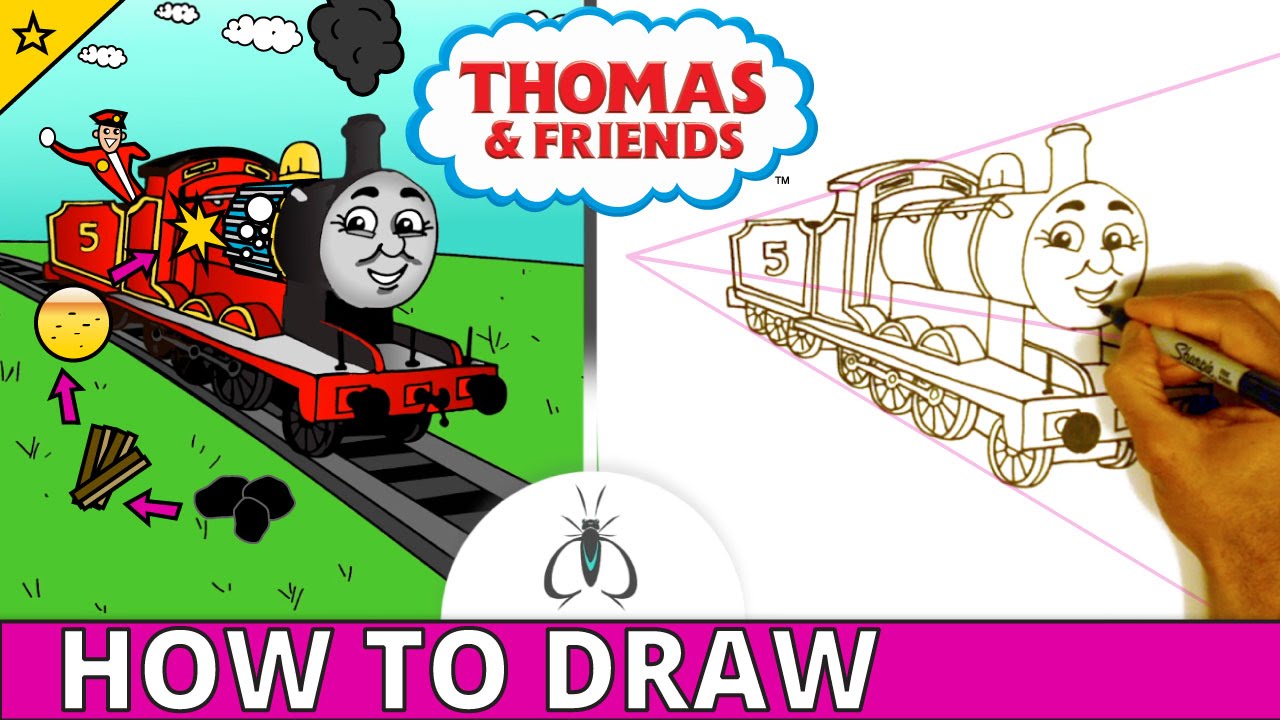 1280x720 How To Draw Color James The Train Step By Step Thomas