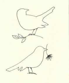 236x283 Three Birds Drawing
