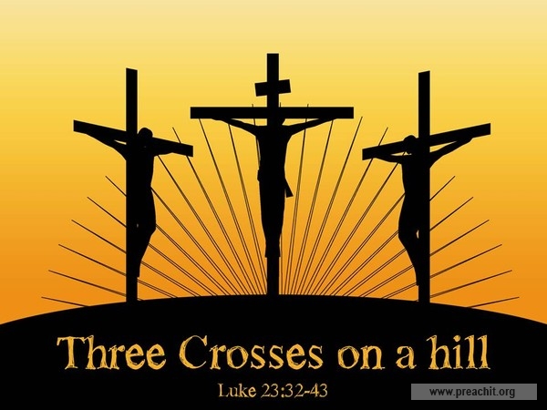 600x450 Service Background For Church Services Three Crosses On A Hill