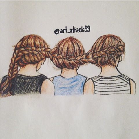 480x480 Image Result For Girl With Braids Drawing Art