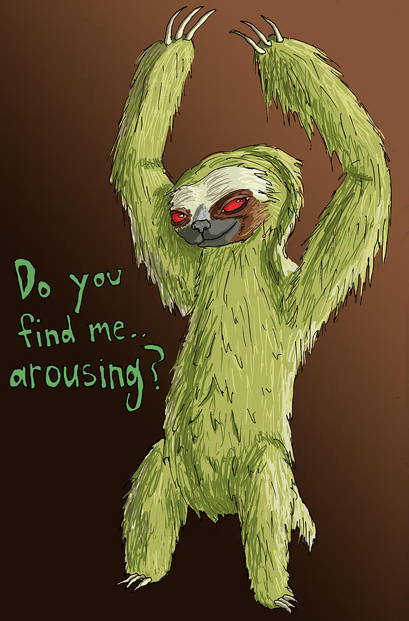 594x900 Three Toed Sloth Digital Art By Rick Kitagawa