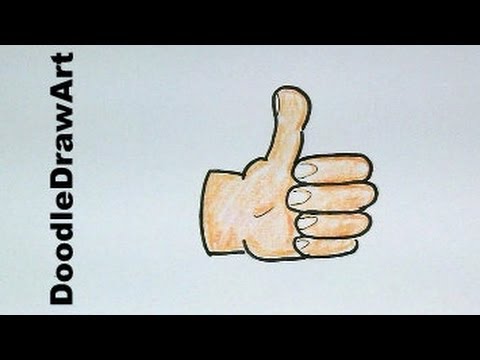 480x360 Drawing How To Draw Cartoon Thumbs Up