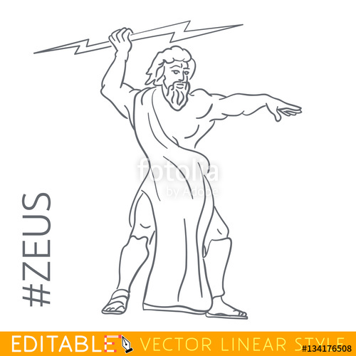 500x500 Zeus. King Of The Gods, Ruler Mount Olympus, And God The Sky