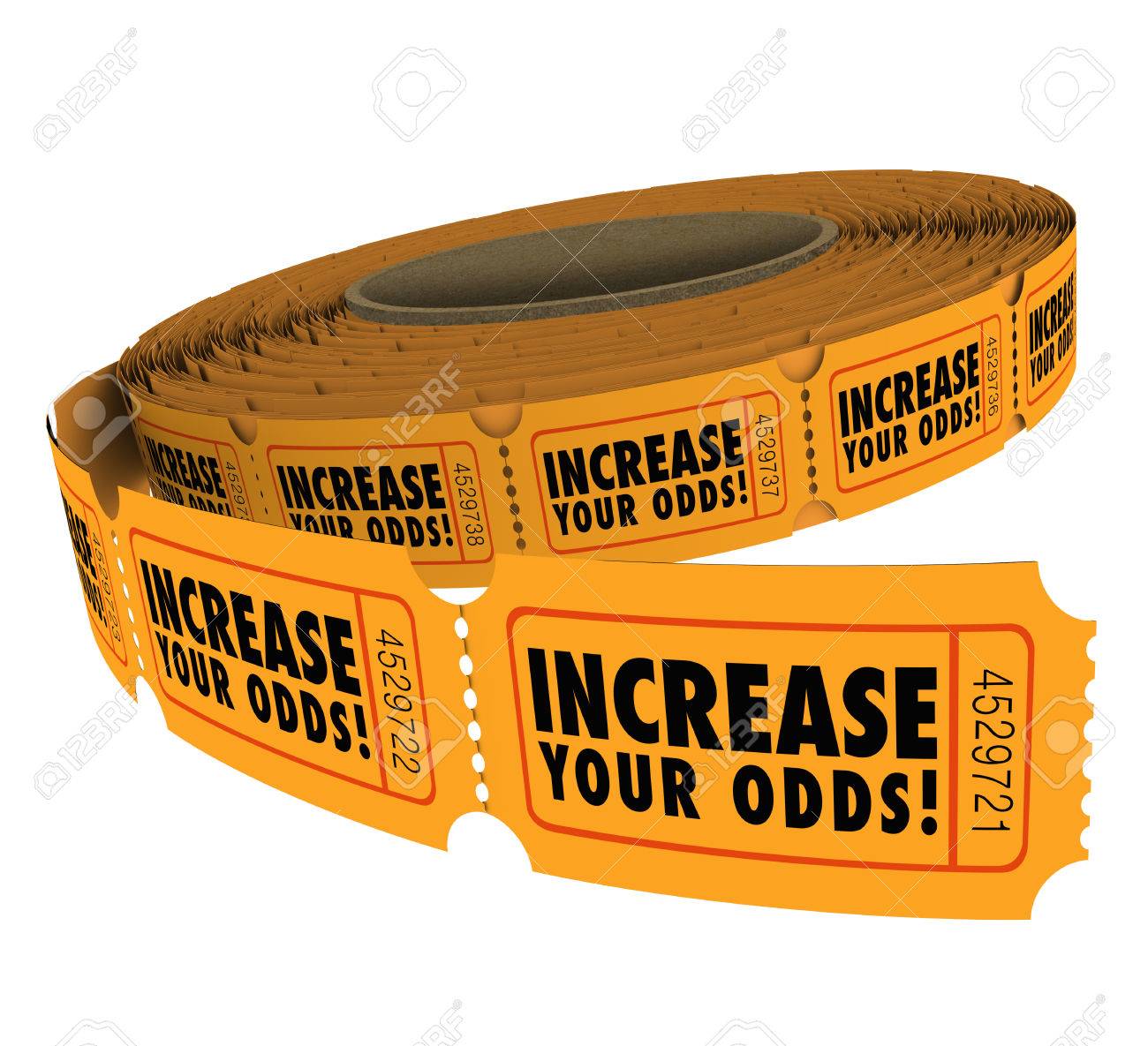 1300x1185 Increase Your Odds Words On A Roll Of Raffle Or Lottery Tickets