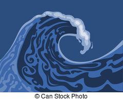 240x195 An Image Of A Ocean Tidal Tsunami Wave Drawing Isolated