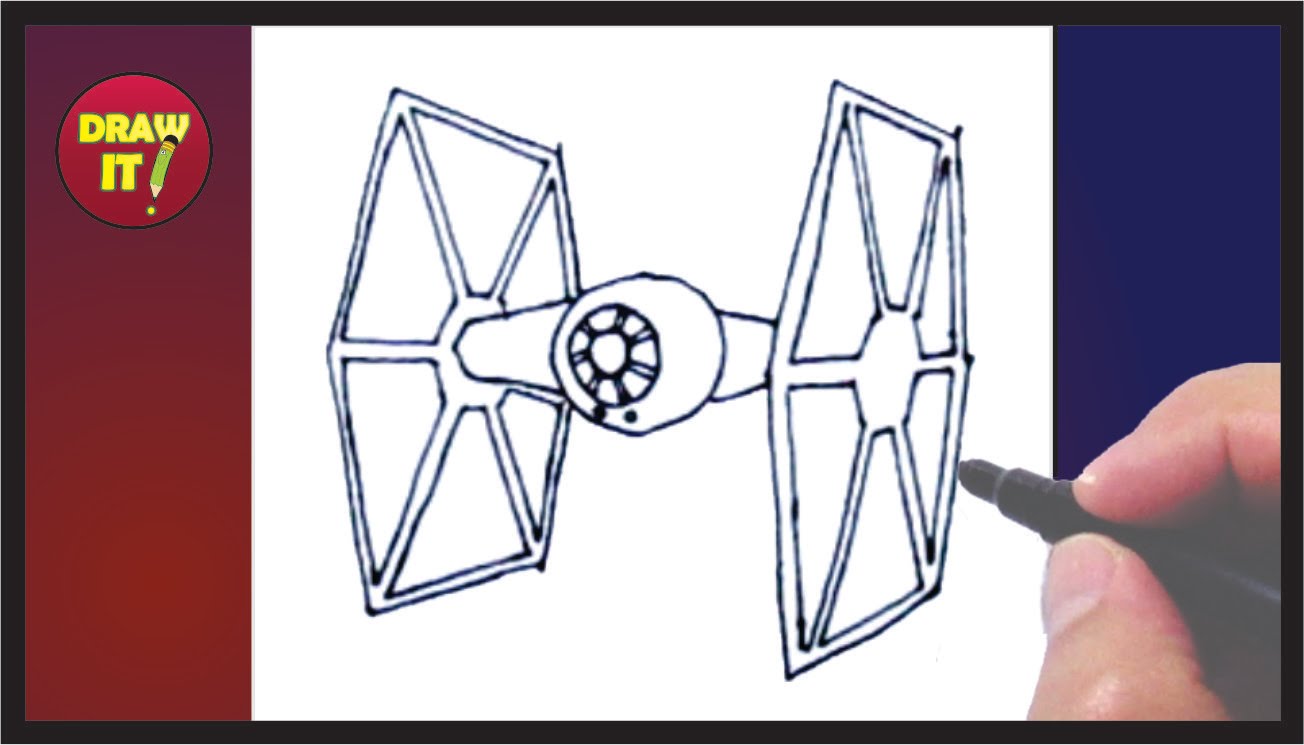 1304x745 How To Draw A Star Wars Tie Fighter