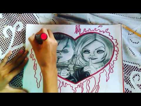 480x360 Drawing Chucky And Tiffany