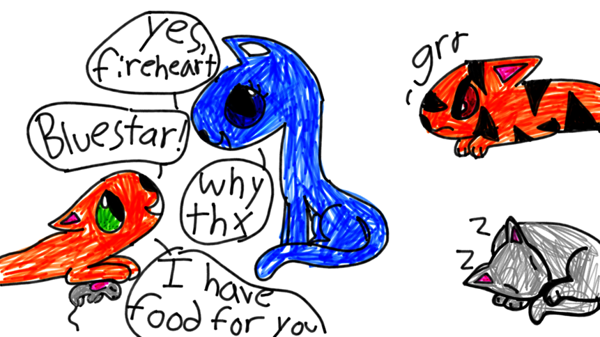 861x484 Gray Stripe, Fireheart, Blue Star And Tiger Claw Love This Drawing