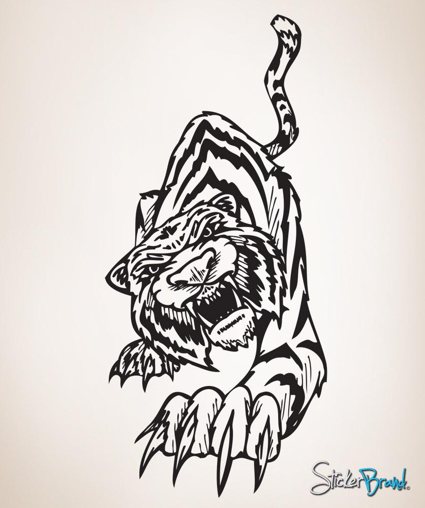 836x1000 Vinyl Wall Decal Sticker Tiger Claw