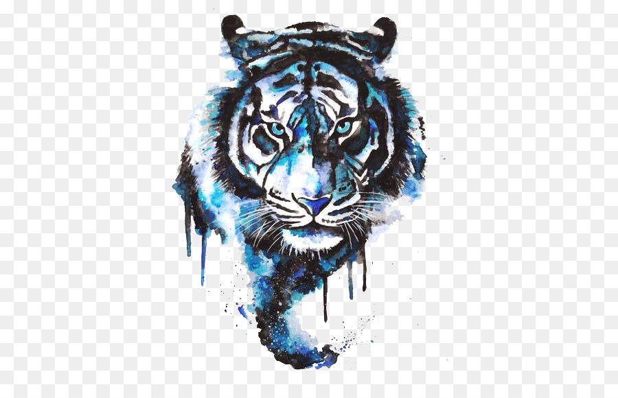 900x580 Tiger Drawing Tattoo Art Watercolor Painting