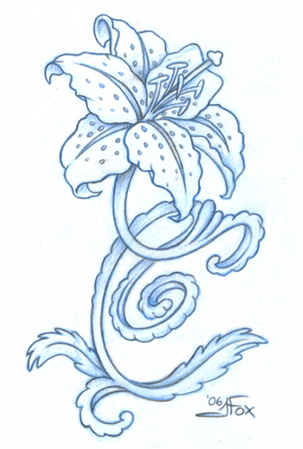 Tiger Lilies Drawing at GetDrawings | Free download