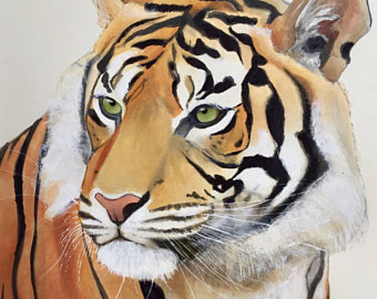 340x270 Tiger Drawing Etsy
