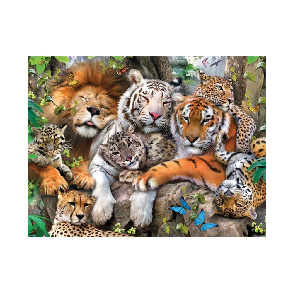1000x1000 2018 Forest Tiger Print Draw Diamond Drawing Colormix In Canvas
