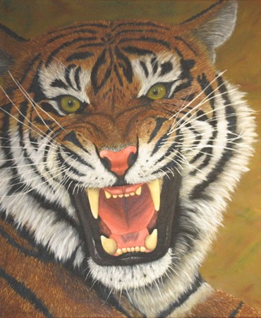 370x450 Tiger Face Roaring Pumpkin Ideas