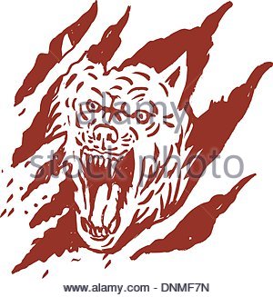 300x327 Angry Wolf Inside Paw Tear Scratch Marks Stock Photo 102932992