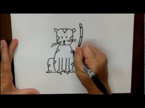 480x360 How To Draw A Tiger Step By Step Cartoon Easy Drawing Tutorial