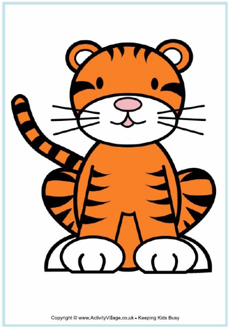 460x661 Printable Tiger Poster For Kids