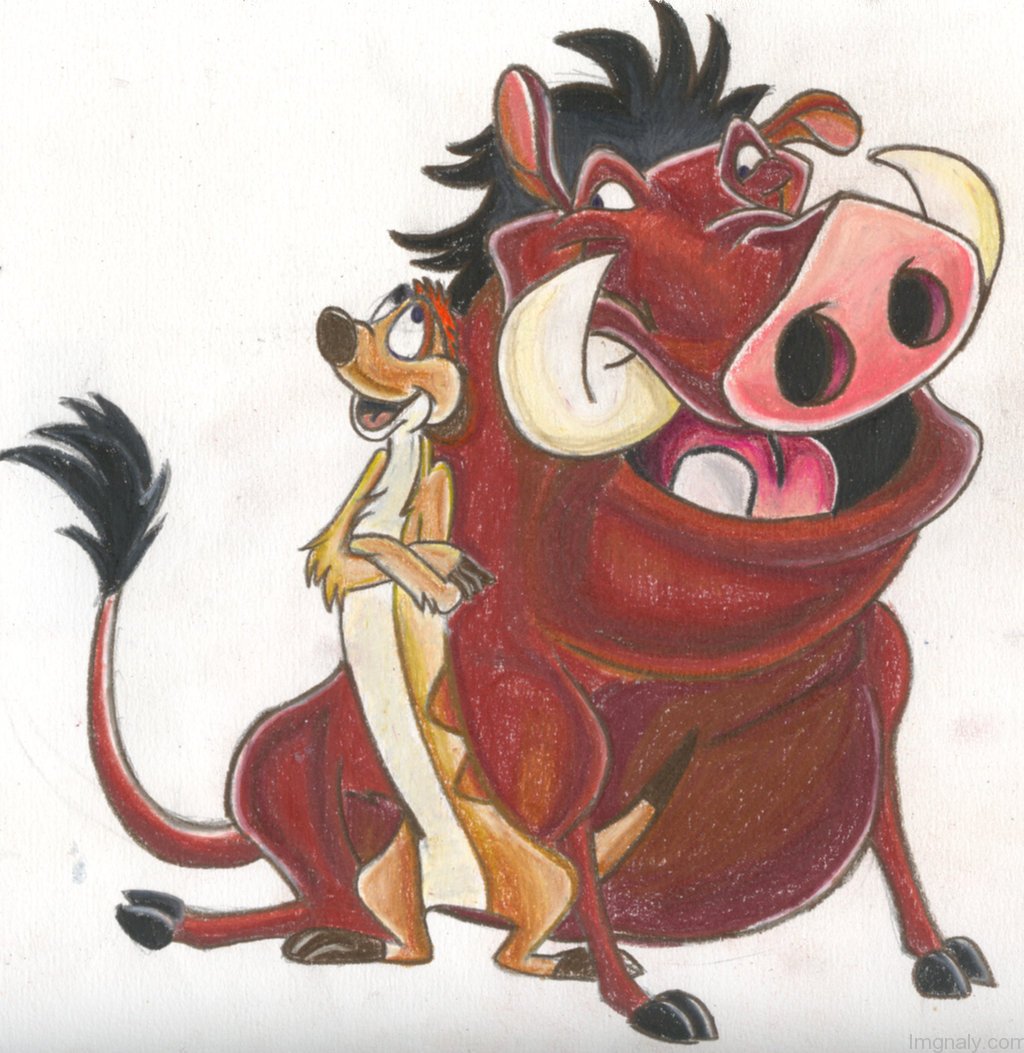 Timon And Pumbaa Drawing at GetDrawings | Free download