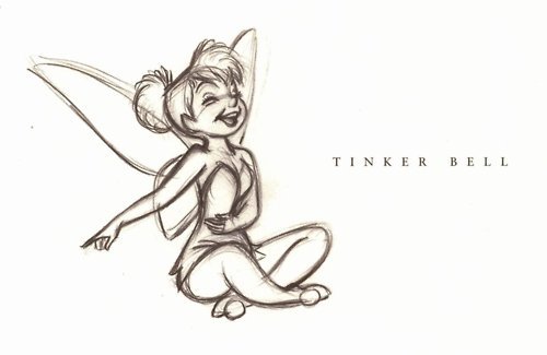 500x325 Disney, Drawing, Sketch, Tinker Bell, Tinkerbell