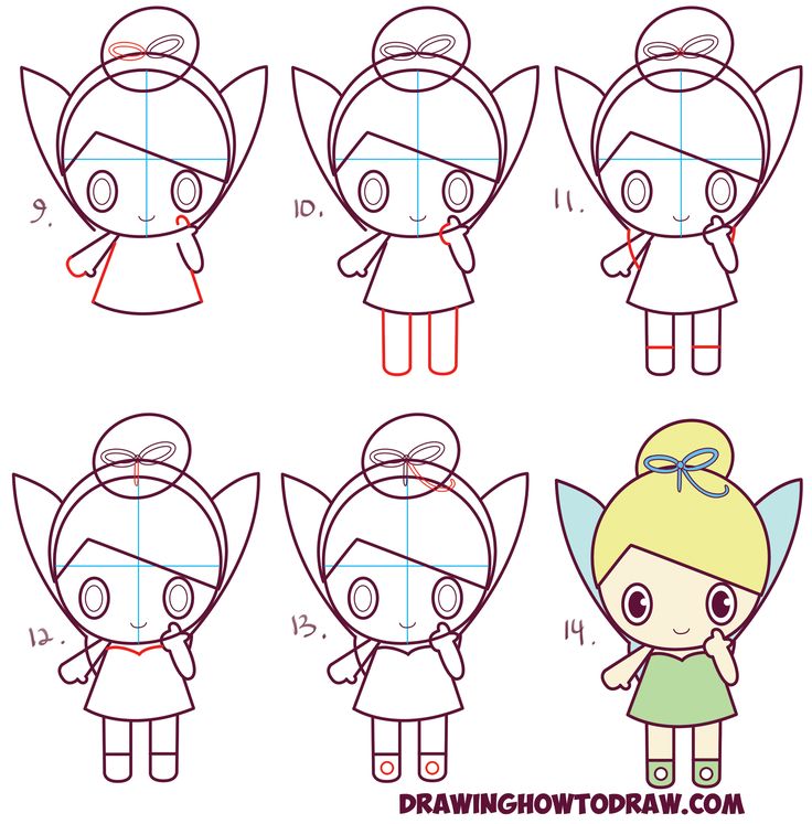 736x747 Learn How To Draw Cute, Baby Ish (Kawaii Chibi Style) Tinkerbell