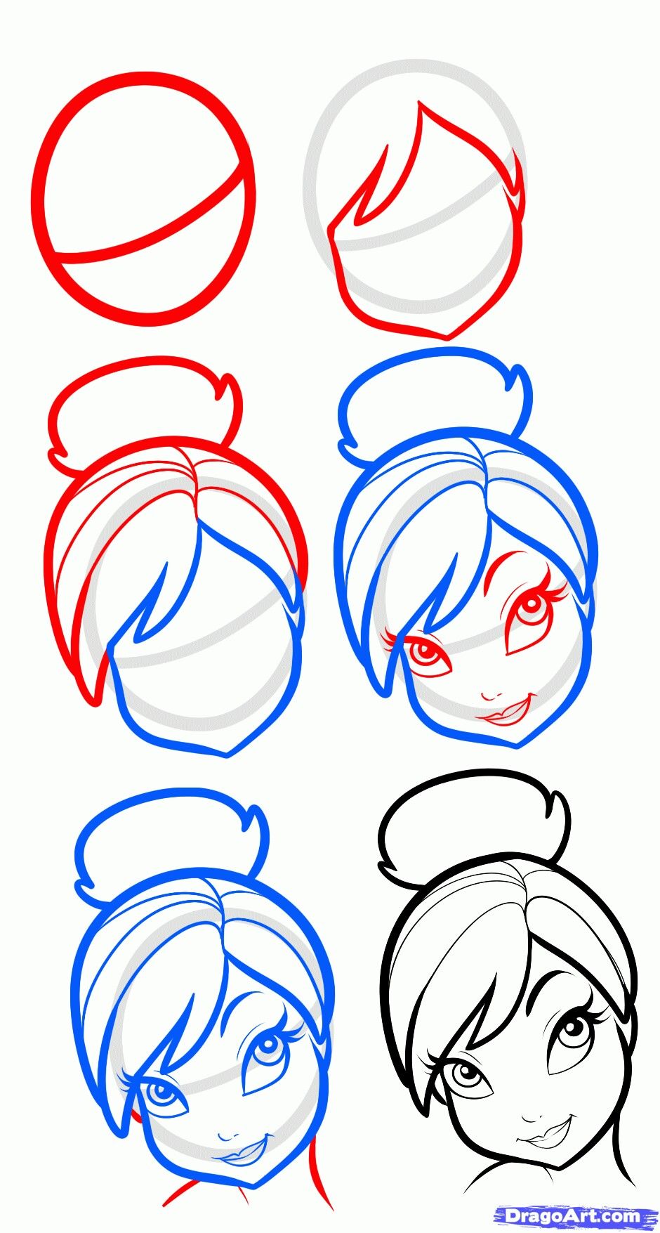 940x1755 Tinkerbell Step By Step Drawings Step By Step