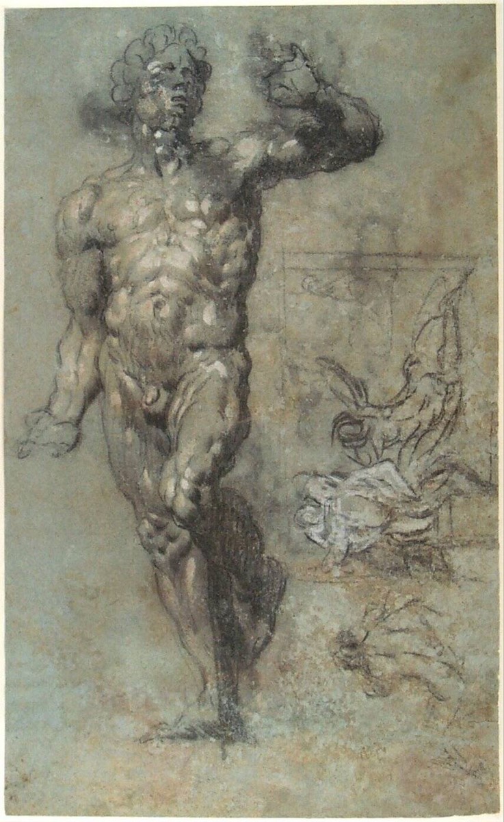 737x1200 Study From An Antique Sculpture Of A Standing Male Nude, Jacopo