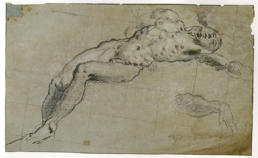 901x553 Tintoretto Drawing Of A Corpse For St George And The Dragon