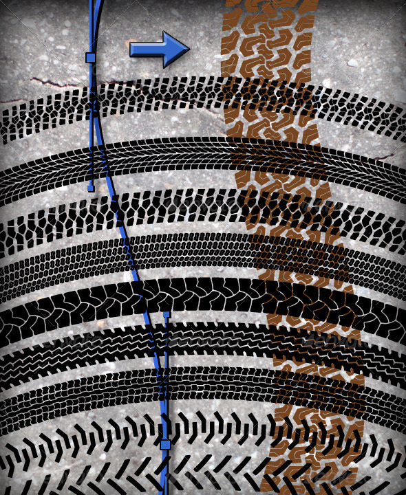590x720 10 Tire Tracks Adobe Illustrator Brush Set Tradigital Art