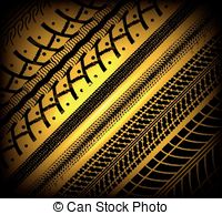 200x194 Collection Bicycle Tire Tracks, Seamless Texture Clipart Vector