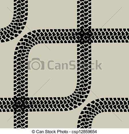 450x470 Seamless Wallpaper Tire Tracks Pattern Illustration Vector