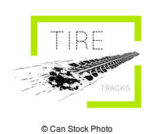 224x194 Tire Tracks, White Background Tire Tracks Leading Far