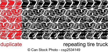 450x220 Vector Tire Tracks (Repeating Left To Right) Eps Vectors