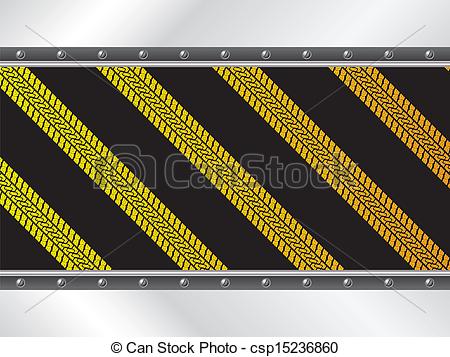 450x357 Yellow Tire Tracks On Black Background Design Clip Art Vector