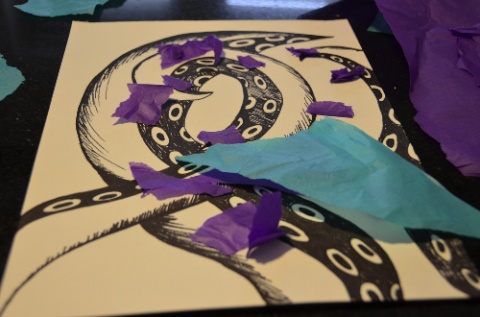 480x317 Watercolor Art Using Tissue Paper